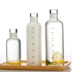 1000ml Borosilicate Glass Cup with Straw Single Wall