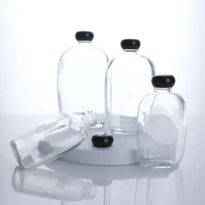 100ml to 500ml Reusable Transparent Glass Juice Bottle for Beverages