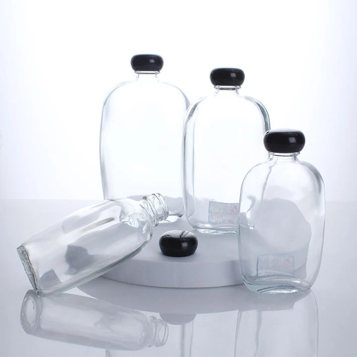 100Ml To 500Ml Reusable Transparent Glass Juice Bottle For Beverages