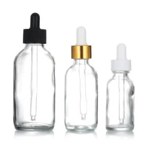 15ml 20ml 50ml 80ml 100ml Transparent Glass Dropper Bottles for Cosmetics