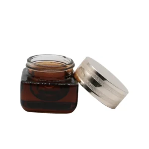 15ml Amber Square Glass Bottle for Eye Cream Skincare Custom Logo