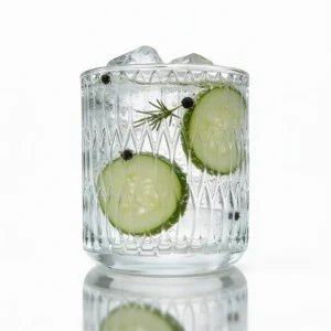 200ml Embossed Glass Drink Cup