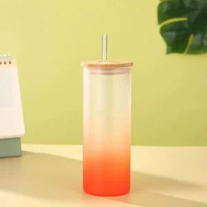 20oz Gold Rim Glass Cup