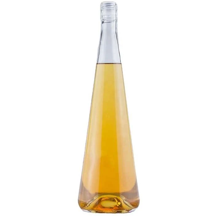 250Ml 330Ml Unique Shape Clear Glass Bottle For Juice With Screw Cap