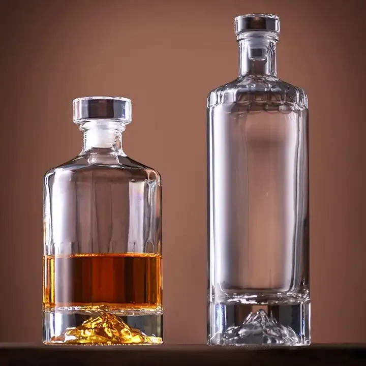 375ml to 1000ml Custom Glass Liquor Spirit Bottles for Whiskey & Vodka