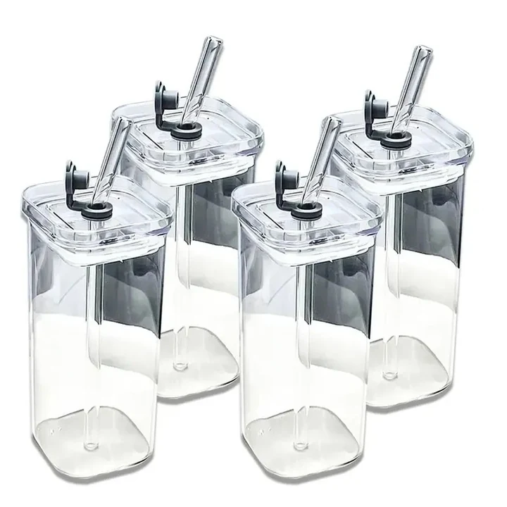 500Ml Square Glass Cup With Lid 500Ml Square Glass Cup With Lid