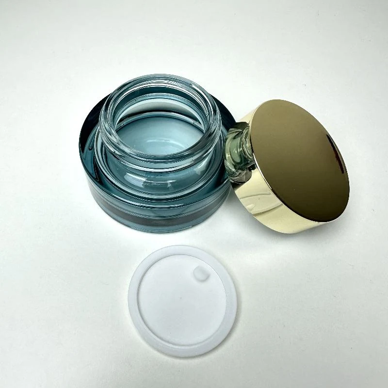 50G Blue Face Cream Jar & 30Ml Transparent Eye Cream Jars