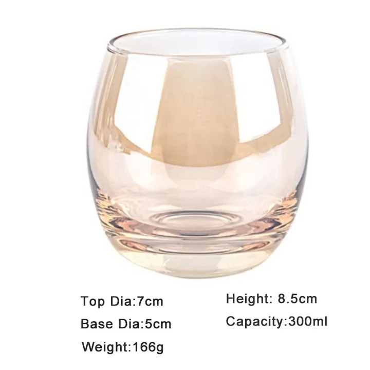 Taza de café de cristal ámbar