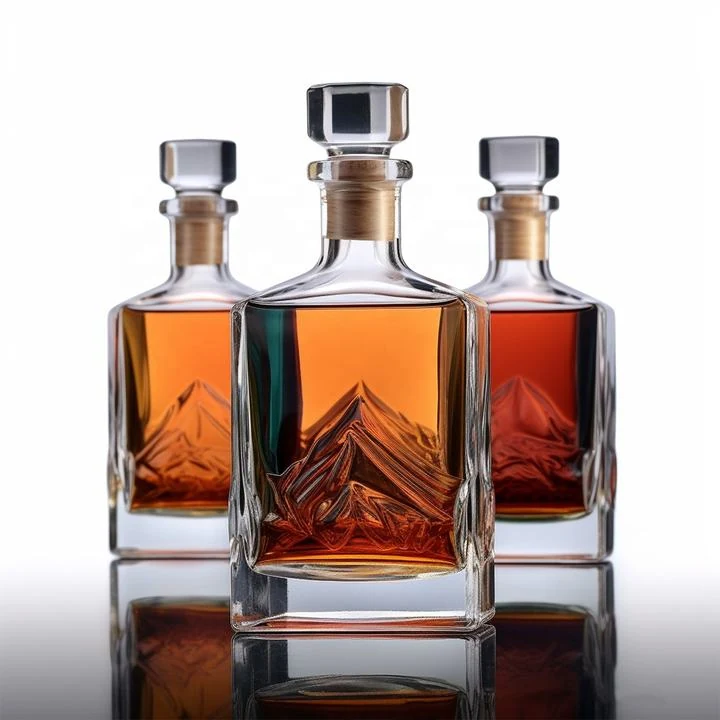 Custom 375Ml-1000Ml Luxury Square Whisky & Gin Glass Bottles Custom 375Ml-1000Ml Luxury Square Whisky & Gin Glass Bottles
