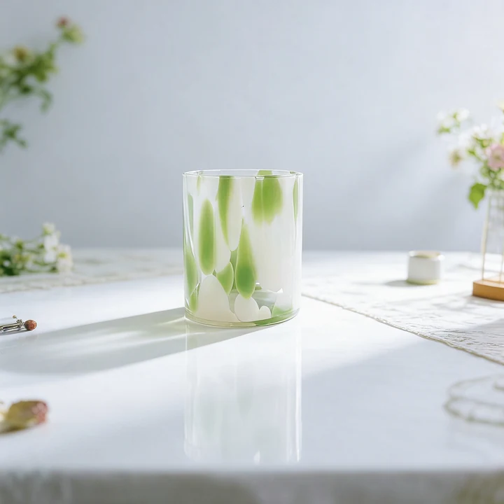 Custom Colored Thick Bottom Glass Cup Custom Colored Thick Bottom Glass Cup