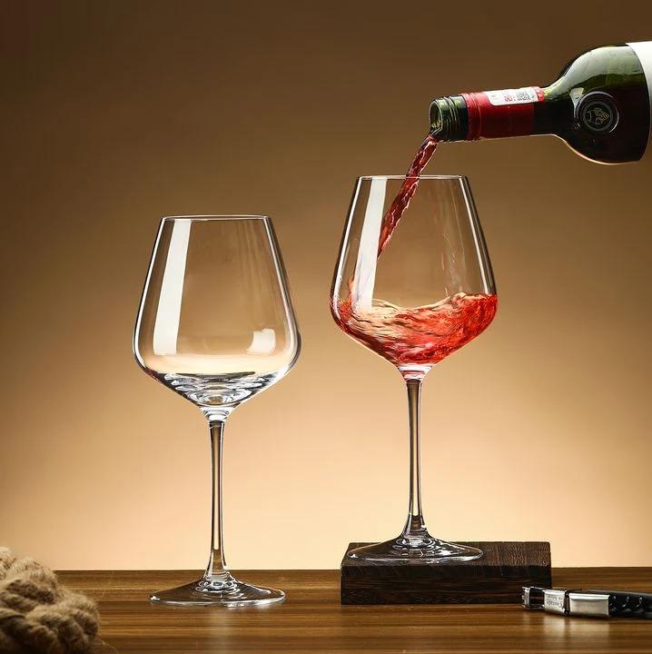 Custom Crystal Red Wine Glass Hand Blown