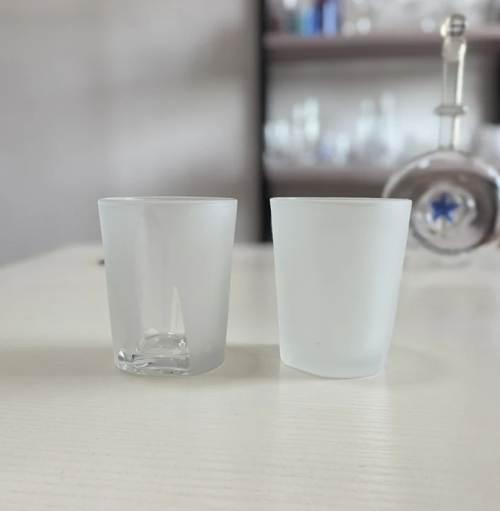 Individuelle Logo-Glas-Kaffeetasse