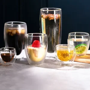 Double Wall Coffee Glass Mug