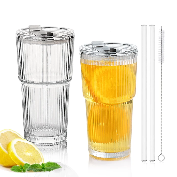 Eco Glass Cup with Lid