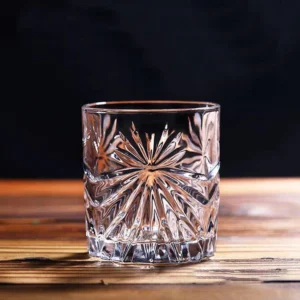 Embossed Snowflake Crystal Whisky Tumbler