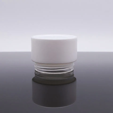 Tarro de cristal blanco esmerilado 0,5 oz-50 ml con tapa a prueba de niños