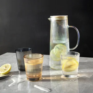 Glass Cup and Jug Set