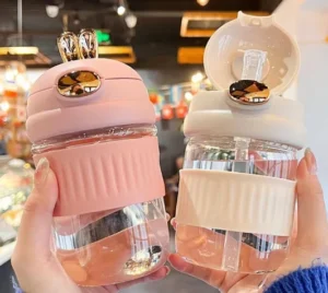 Glass Straw Water Bottle