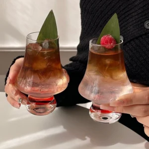 Handmade Crystal Drum Glass Cup