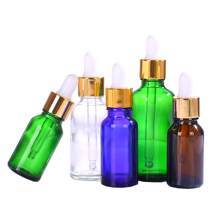 Venta caliente frascos cuentagotas de vidrio para cosméticos y productos para el cuidado de la piel