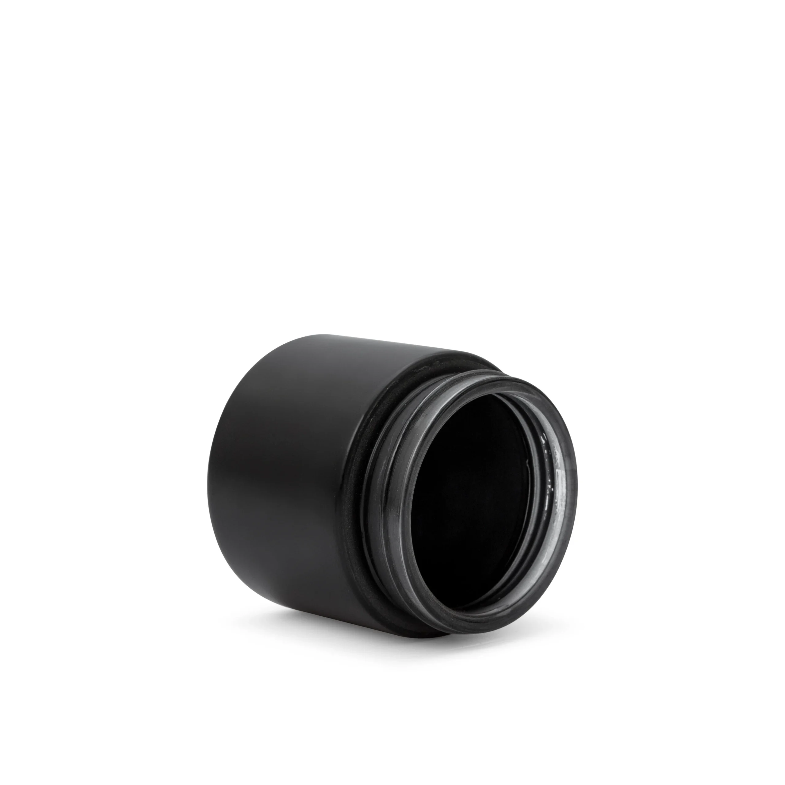 Crema de vidrio negro mate Botella para cosméticos Crema de vidrio negro mate Botella para cosméticos