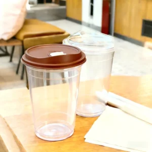 Plastic Cup with Lid 500ml