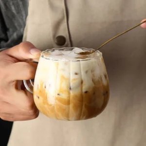 Pumpkin Shape Glass Cup