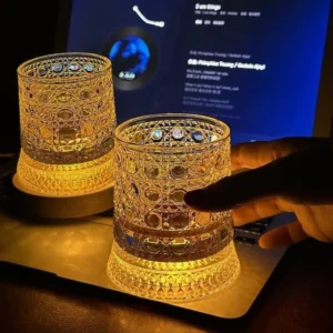 Rotating Crystal Wine Glass Cup