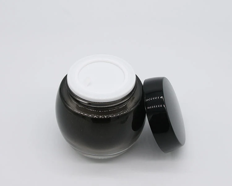 Frasco esférico de vidrio para mascarillas cosméticas