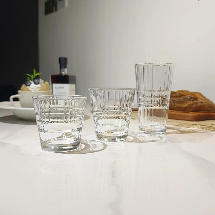 Stackable Tempered Glass Water Beverage Cup