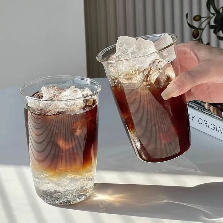 Striped Coffee Glass Cup