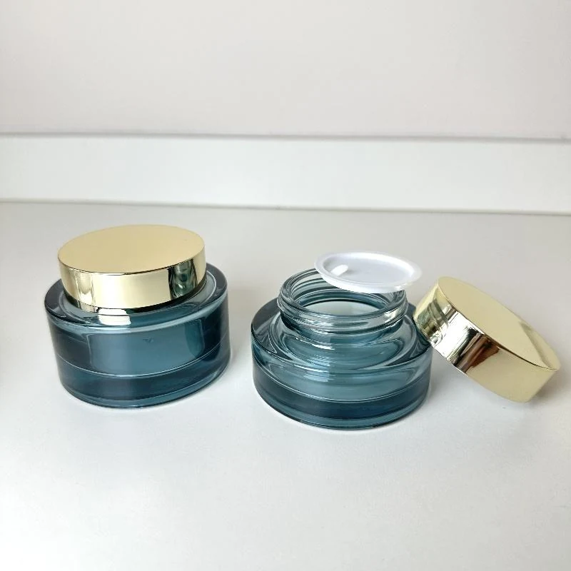 Tarro de crema de cristal de 30g 50g más vendido para crema hidratante facial y contorno de ojos
