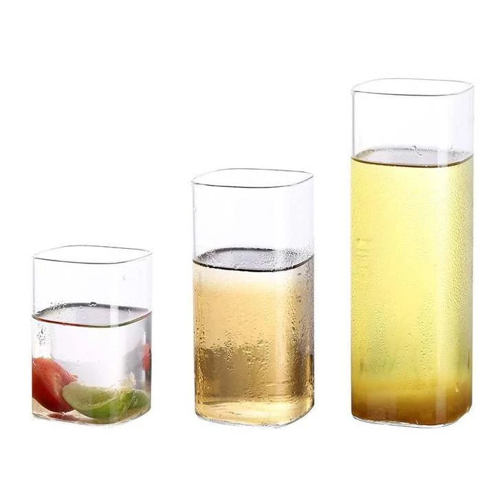 Wholesale Square Borosilicate Glass Straight Cup Wholesale Square Borosilicate Glass Straight Cup