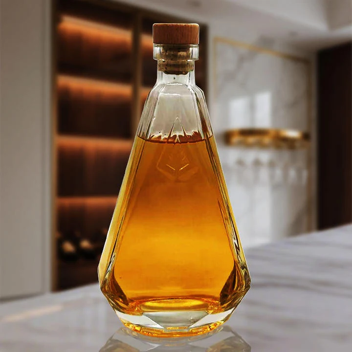 Mayorista Botella de Vino de Vidrio con Corcho de Lujo de Diseño Único
