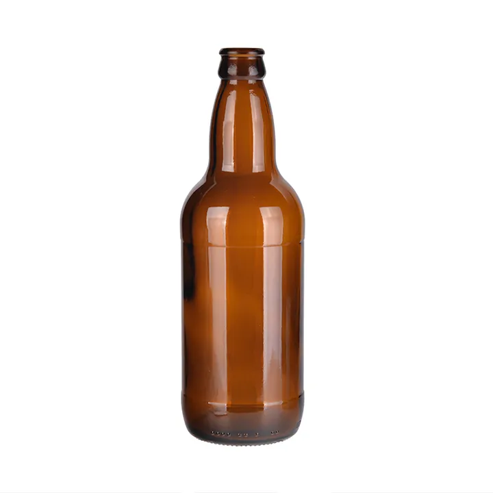 Amber beer bottles in multiple capacities and shapes