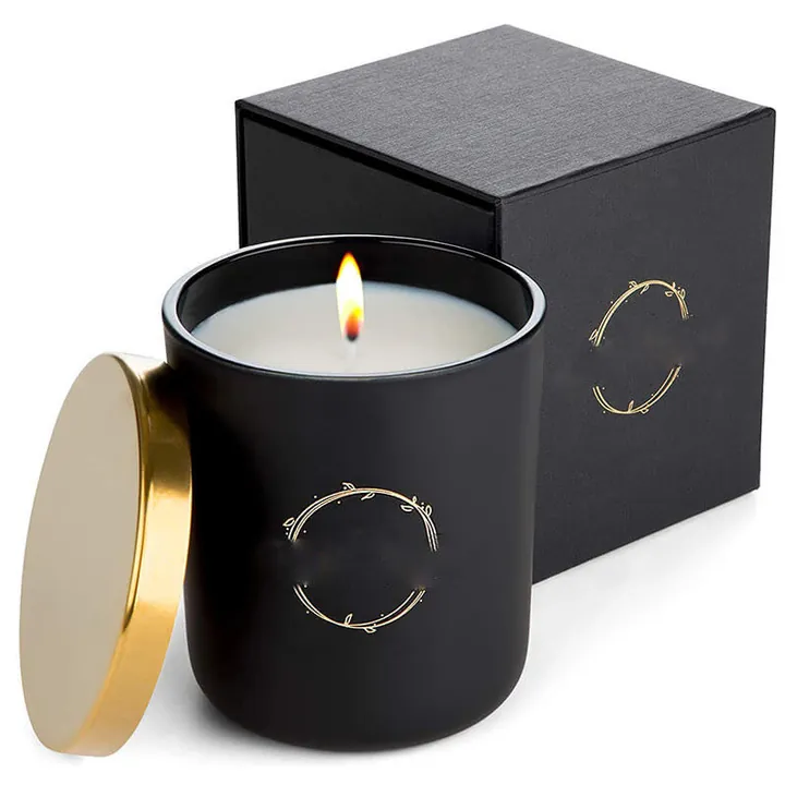 black candle jar logo box