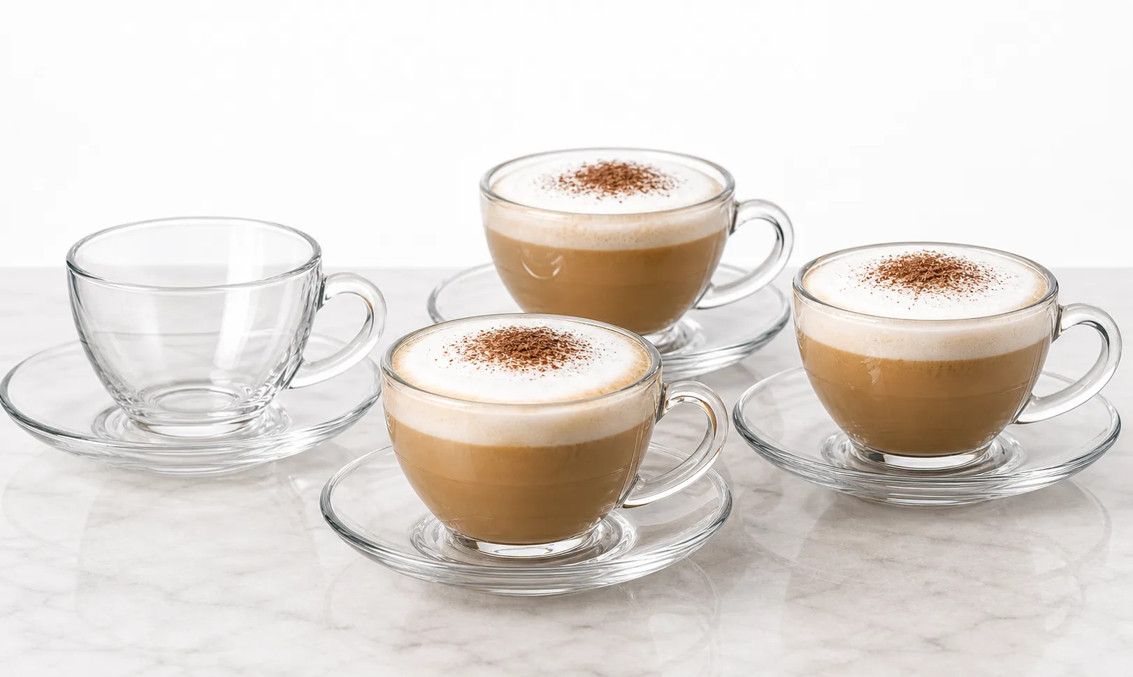Cappuccino Glass Cups