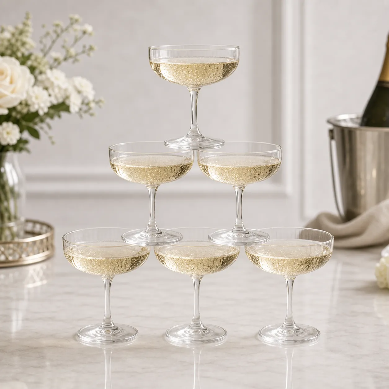 Champagne Tower Glasses