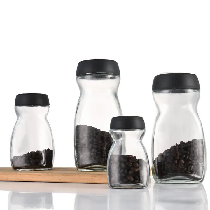 Multiple glass jars with ergonomic waist design