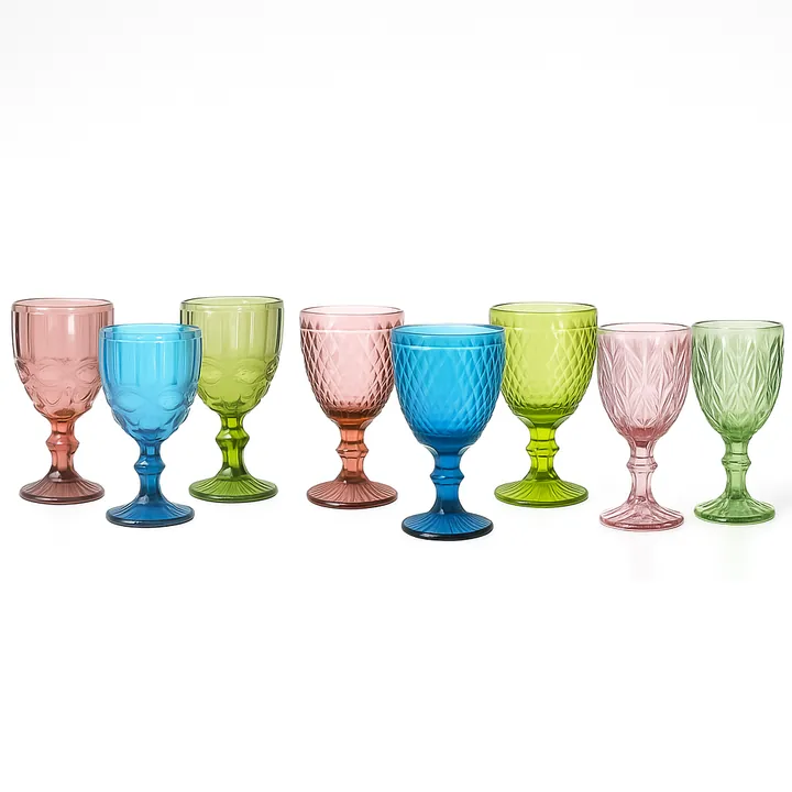 Collection de gobelets colorés en relief, disponibles en plusieurs couleurs et motifs