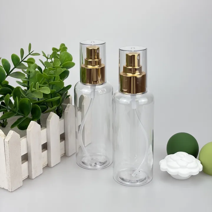 Spray bottle set displayed with clean natural background