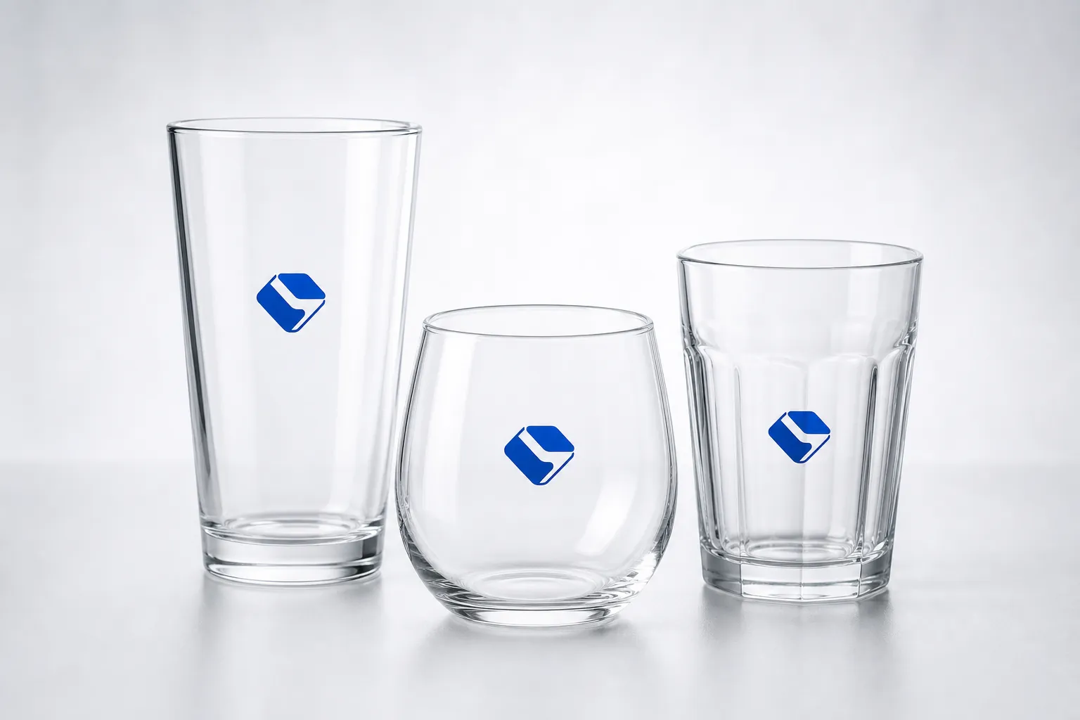 Custom logo glass cups