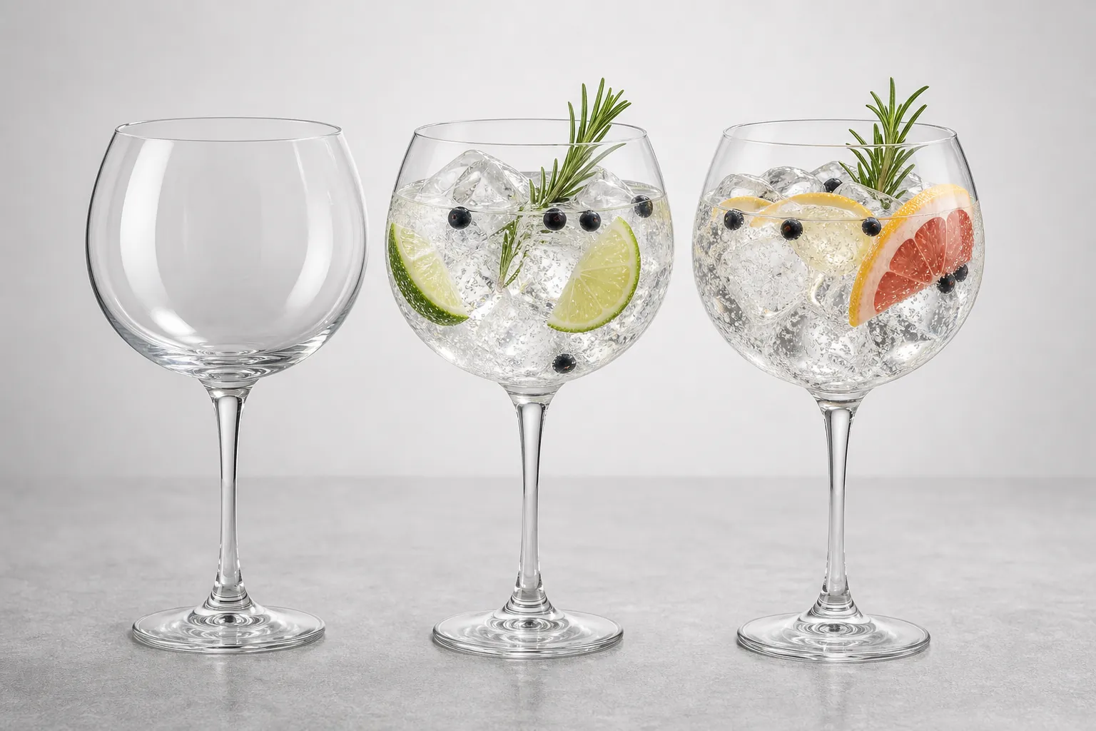 Gin glasses