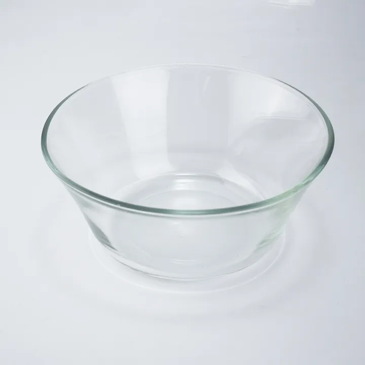 Bol de cuisson rond en verre transparent à fond épais