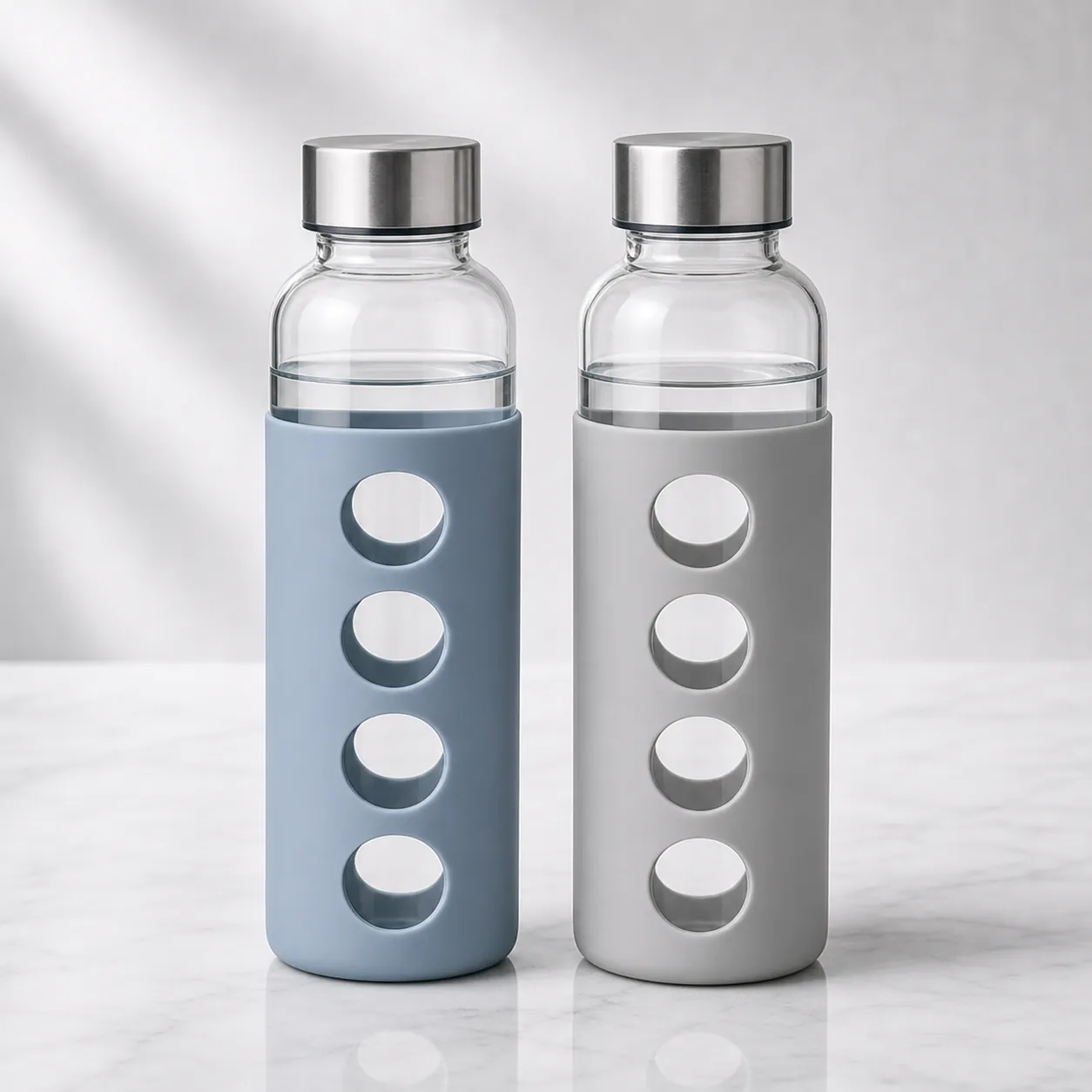 Glass Bottle with Silicone Sleeve