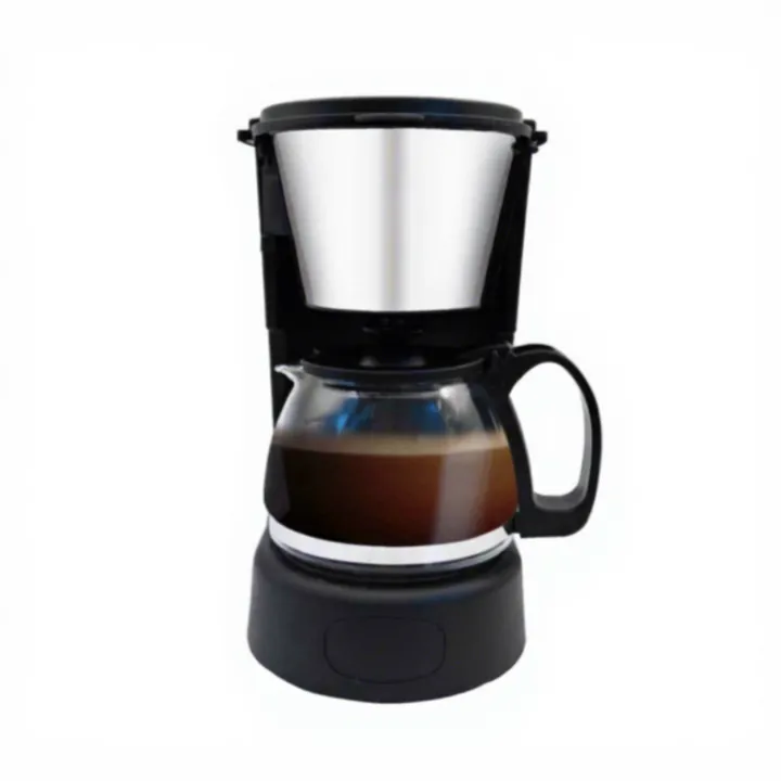 Cafetière électrique à filtre noire avec carafe en verre