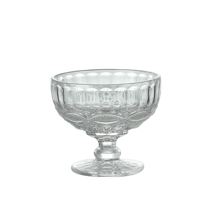 Retro glass ice cream cup