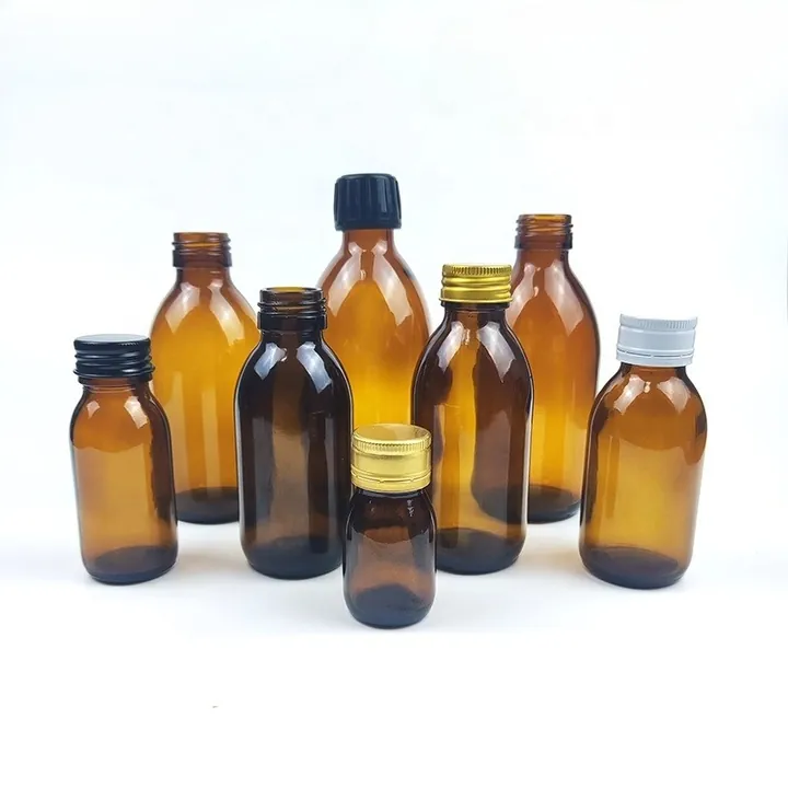 glass syrup bottle assorted set