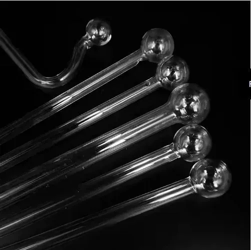 Transparent glass tubes with spherical ball shaped ends
