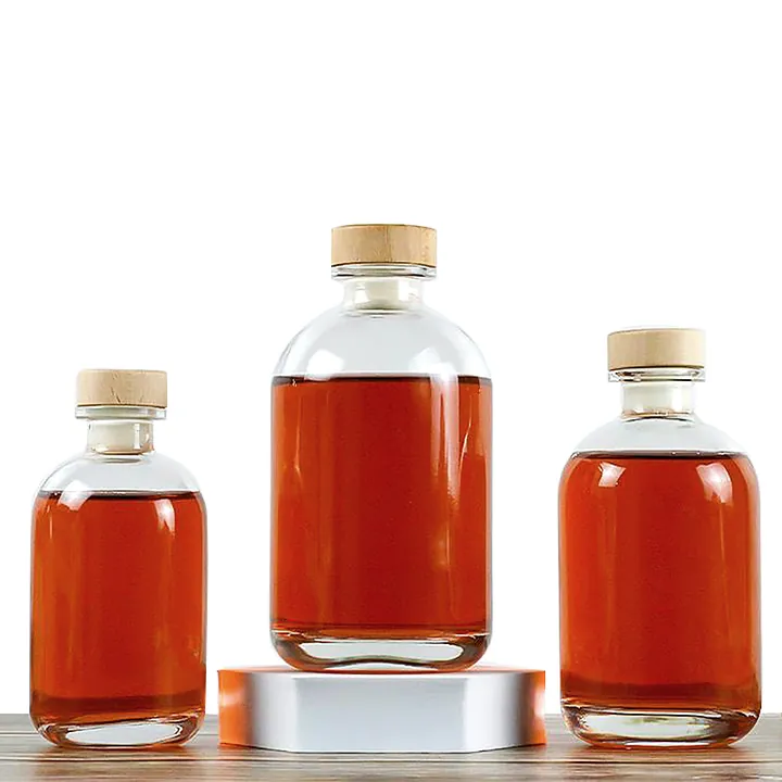 liquor bottle wood cap trio